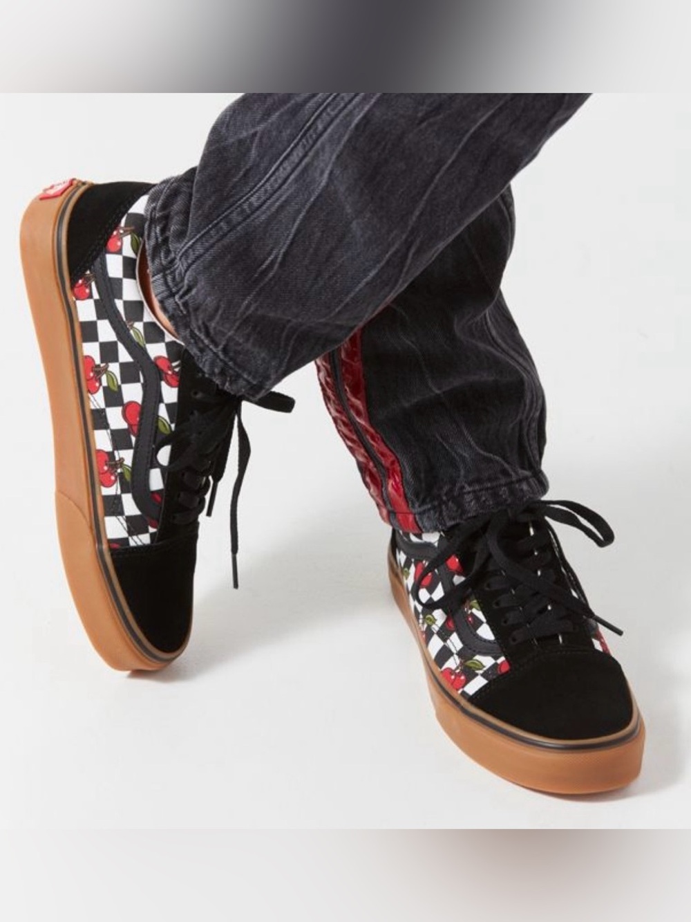 Vans Old Skool Checkerboard Cherry Low-Top Sneakers